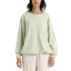 Full Sleeve Knitted Cotton Winter Casual Wear <b>Women</b> <b>Sweatshirt</b> <b>Long</b> Sleeve Cotton Quick Dry Breathable Casual Style <b>Sweatshirt</b> - Product Image 1