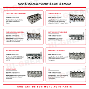 Cabeza de Cilindro de Gasolina Turbo 1.8T 20V 06A103351G 06A103351J ACHW370 <span class=keywords><strong>AMB</strong></span> BFB para VW Golf Passat Beetle Audi A4 A6 Skoda Octavia - Product Image 5