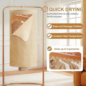 Nouveau sèche-linge portable multifonction 3-<span class=keywords><strong>en</strong></span>-1, machine à sécher les vêtements avec minuterie, séche-chaussures et chauffage d'air avec télécommande - Product Image 2