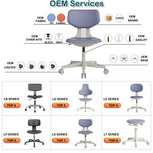 歯科医院医療研究室家具PU実験室チェア調整可能なモダンデザイン研究室歯科医院 - Product Image 4