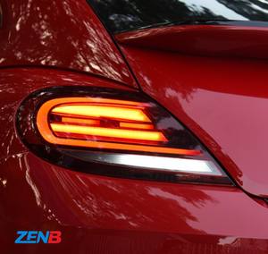 Feux arrière modifiés à LED pour Volkswagen Beetle 2013-2020, clignotants séquentiels et feux de freinage noirs. - Product Image 5