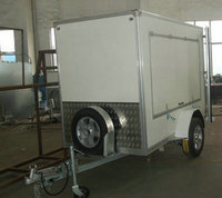 Remorque de transport à essieu unique, caisse en fibre de verre BLV8, capacité de charge 700 kg, dimensions 8x5x5