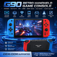 Console de jeu portable rétro G90, écran IPS 7 pouces, prise en charge de la sortie TV, WiFi, 128 Go, plus de 29000 jeux, console de jeu vidéo portable, vente en gros