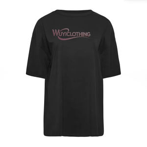 Camiseta de Alta Calidad 100% Algodón, Talla Grande, Personalizable con Logotipo de Impresión Digital, Camiseta Lisa con Cuello Redondo para Mujer, Camiseta Personalizada - Product Image 3