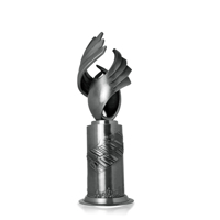 Gravure sur métal en forme d'aile personnalisée, trophée haut de gamme pour cadeaux souvenirs