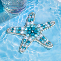 Patchs en tissu étoile de mer avec chaîne perlée à la main Grand stock pour accessoires de vêtement Bijoux DIY Patch Appliques Nouvelle arrivée