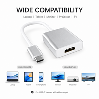 Adaptateur USB-C vers HDMI 4K en alliage d'aluminium, convertisseur Type C vers HDMI pour MacBook Pro Air iPad Samsung Laptop vers moniteur TV