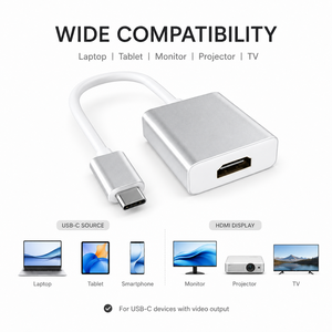 Adaptateur USB-C vers HDMI 4K en alliage d'aluminium, convertisseur Type C vers HDMI pour <span class=keywords><strong>MacBook</strong></span> Pro <span class=keywords><strong>Air</strong></span> iPad Samsung Laptop vers moniteur <span class=keywords><strong>TV</strong></span> - Product Image 4