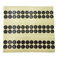 Autocollant de logo personnalisé imprimé en plastique imperméable synthétique papier adhésif vinyle PVC cercle rond autocollant de logo de marque