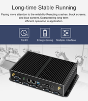 Mini PC Industrial sin ventilador Core I3 i5 i7 Project 2 LAN RJ45 6 COM RS232 6 USB Soporte de pantalla dual Computadora de escritorio de la AES-NI