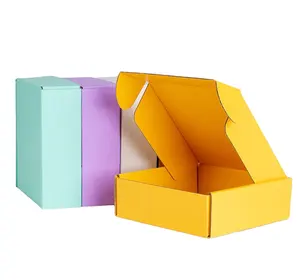 Folding Gift Paper Packaging Recycled Corrugated Shipping Box Fancy Design Strong Cardboard Corrugated Mailer Ship