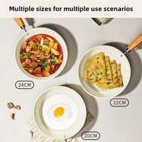 Poêle à frire en céramique antiadhésive, poêle de cuisine pour œufs, crêpes, steaks, compatible avec les cuisinières à induction et à gaz