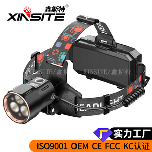 Lampe frontale LED rechargeable XINSITE avec capteur Type-C, haute puissance pour la pêche nocturne, la randonnée et les activités de plein air - Product Image 4