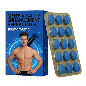 男士活力增强片增强能量耐力支持男性健康天然人参玛卡混合物 OEM ODM 供应商 - Product Image 1