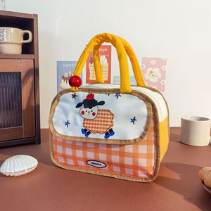 Sac à déjeuner isotherme mignon en aluminium épais, sacoche bento, sac à main pour étudiants et employés de bureau, sac de transport pour le stockage des aliments - Product Image 5