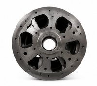 Grande poulie à courroie multi-creuses robuste |   Grande roue de transmission industrielle usinée CNC, service OEM personnalisé