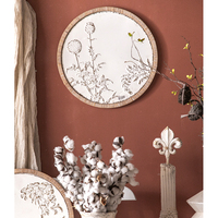 Décorations murales modernes pour chambre et salon, accessoires de maison blancs, motifs de plantes, décorations intérieures pour l'art mural, décoration intérieure de luxe