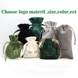 ถุงผ้าแคนวาสสีเบจขนาดกลางแบบมีเชือกผูก ปักโลโก้ PAILUN สำหรับใส่ของ/กันฝุ่น - Product Image 2