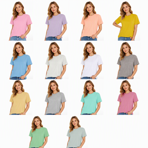 T-shirts solides pour enfants unis 100Polyester/95polyester pour les blancs de sublimation de Chine Polyester à manches courtes décontracté teint uni - Product Image 1