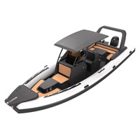 Yacht de luxe personnalisable Dragon Bay 28 pieds à coque en V profond, bateau pneumatique en aluminium avec moteur hors-bord, certifié CE, garantie 3 ans