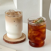 Mug en verre borosilicate simple ; Tasse à café et jus résistante à la chaleur ; Design transparent sans couvercle pour boissons froides et lait – Style moderne