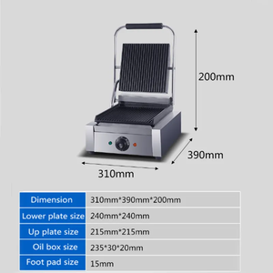 <span class=keywords><strong>Prix</strong></span> usine en <span class=keywords><strong>fonte</strong></span> plaque antiadhésive fabricant de panini électrique à deux têtes machine à panini - Product Image 5