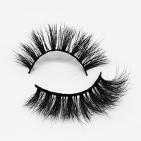 Vente en gros 5D Fluffy Strip Lashes 15mm Cils en vison faits à la main avec boîte d'emballage personnalisée Faux cils pour femmes