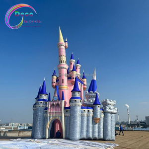 Kỳ nghỉ tổ chức sự kiện trang trí nội thất <span class=keywords><strong>Inflatable</strong></span> mô hình tùy chỉnh <span class=keywords><strong>Inflatable</strong></span> màu xanh lâu đài - Product Image 6