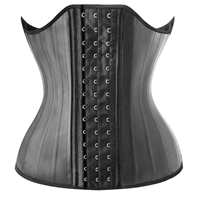 Réglable En Acier Os W Type Conception Femmes Corps Shaper 25 Crochet Fermeture Latex Taille Trimmer Gaine Ferme Contrôle Niveau