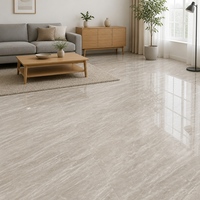 Carreaux de pierre pour mur 800x800mm, brillants, pleine masse, gris marbre, porcelaine, antibactériens, antidérapants, pour salle de bain, villa, hall, sol