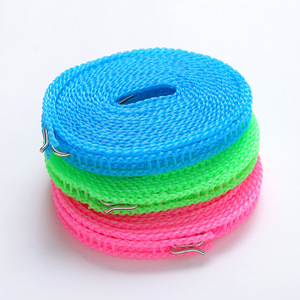 Windproof Clothesline Round 5m 10m Blue Hook Type Outdoor Drying Line Household Use - Product Image 2