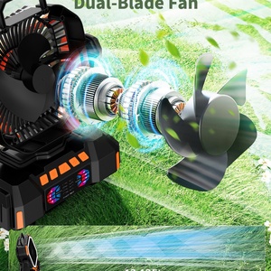 Best-selling Multi-functional LED <b>Smart</b> <b>Remote</b> <b>Control</b> Desktop Fan 40000mAh Rechargeable Outdoor Car Portable Bank Camping Fan - Product Image 4