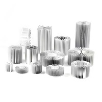 Dissipateur thermique à ailettes radiales en aluminium extrudé 6063-T5 pour LED COB, pièces usinées CNC OEM ODM, usinage de précision sur mesure