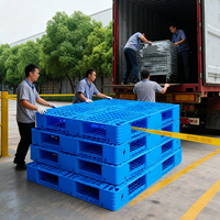 Palettes de grille double face en plastique, 1200*1100*150mm, utilisées pour les entrepôts de supermarchés et les palettes industrielles surélevées en usine