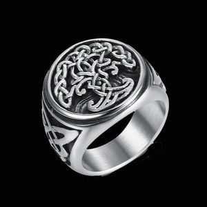 Beier — bijoux Viking personnalisés, nouvelle bague d'amulette, bijoux nordiques classiques pour hommes, acier inoxydable, chevalière d'arbre de vie - Product Image 2