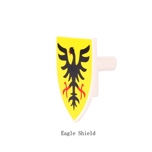 Figuras de Caballeros de <span class=keywords><strong>Castillo</strong></span> Medieval, pegatinas de bandera del ejército, escudo impreso, bloques de construcción, soldados, Mini accesorios, juguetes, regalo para niños - Product Image 5