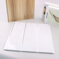 Plaques de plafond en PVC perforé brillant Forta, design en grille, épaisseur 10 mm, modernes, ignifuges, isolation thermique, salon