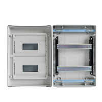 Boîtier de distribution électrique étanche en ABS avec porte transparente, armoire de panneau MCB, boîte de contrôle d'alimentation extérieure