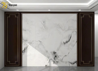 Panneau mural moderne imprimé en 3D facile à installer, imperméable, ignifuge, en PVC, feuille de marbre UV, décoration intérieure pour la maison et le commerce