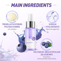 Voedende, verhelderende, verstevigende, herstellende, poriënverbeterende, anti-rimpel, anti-verouderings vitamine C fruit-blauwe bes gezichtserum voor de huid