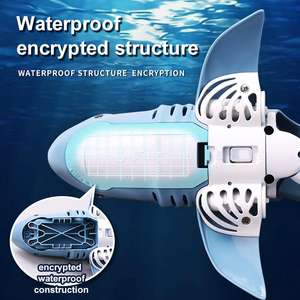 2.4G Simulação <span class=keywords><strong>RC</strong></span> Shark Fish Toys Piscina Banheiro <span class=keywords><strong>RC</strong></span> Boat Water Toys Controle Remoto Tubarão brinquedos para crianças - Product Image 2