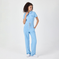 Combinaison de travail médicale YUHONG pour femmes, tissu sergé respirant et durable, coupe moderne, une pièce