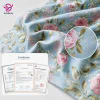 Tissu en popeline de coton imprimé floral, léger, tissé, de haute qualité, respirant, pour chemises, robes et chemisiers pour femmes, vente en gros en usine