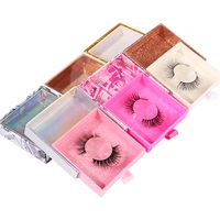Cosmétiques de luxe, boîte à cils en carton, impression personnalisée du logo, emballage cadeau pour cils, boîte d'emballage pour cils