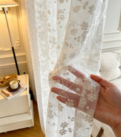 Voilages brodés transparents pour fenêtres et rideaux, doux, romantiques et voilés, pour salon et chambre à coucher, décoration intérieure