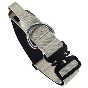 Soft Padded Tactical <b>Dog</b> <b>Collar</b> With Elastic Shock Absorbing <b>Dog</b> Leash Set Nylon <b>Custom</b> Outdoor Walking - Product Image 1