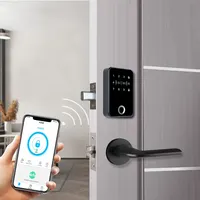 فندق آمنة الأمن لوحة مفاتيح مفتاح ديدبولت RFID بطاقة Wifi المنزل الرقمية APP قفل باب ذكي ل شقة