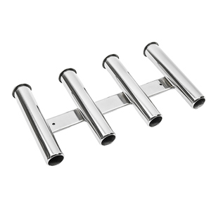 Vente en gros de pièces marines, accessoires en acier inoxydable à 4 maillons, 4 tubes, <span class=keywords><strong>support</strong></span> de <span class=keywords><strong>canne</strong></span> à pêche à pince pour bateau - Product Image 4