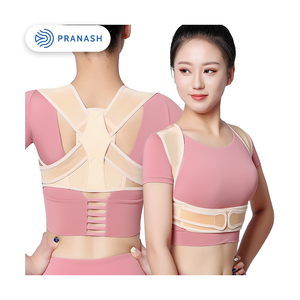 Verstellbare obere Rückens tütze Baumwolle Haltungs korrektur Frauen Männer Schlüsselbein Unterstützung zur Schmerz linderung Nackenschutz - Product Image 1