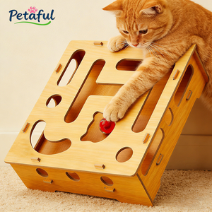 Scatola di Cartone per Gatti con Puzzle e Lima per Unghie, Gioco Antistress a Labirinto per l'Intrattenimento dei Gatti - Product Image 6